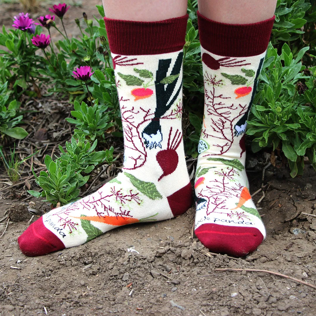 Fall Vegetable and Fruit Socks (Adult Medium - Women's Shoe Sizes 5-10) - Sock Panda