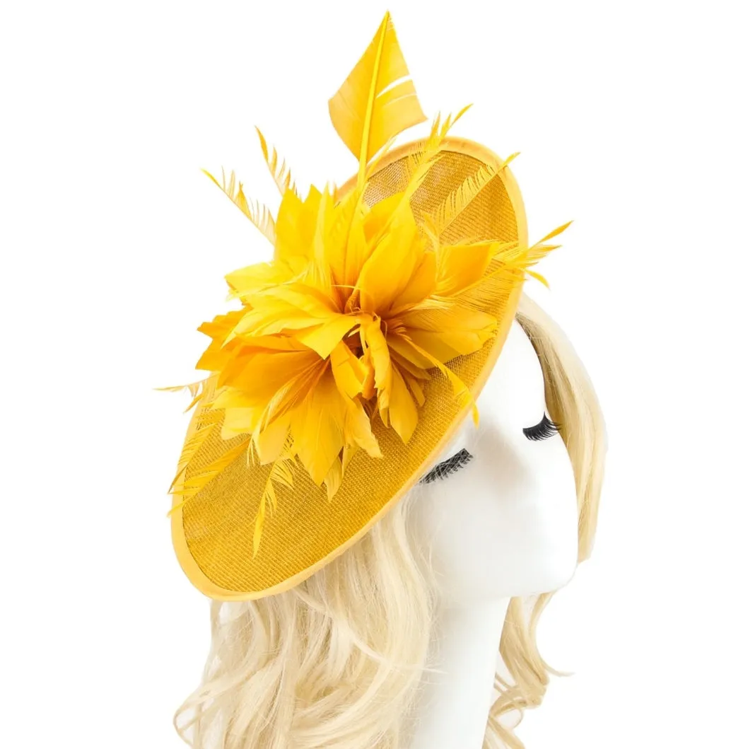 Fascinator Bow Hat with Feather