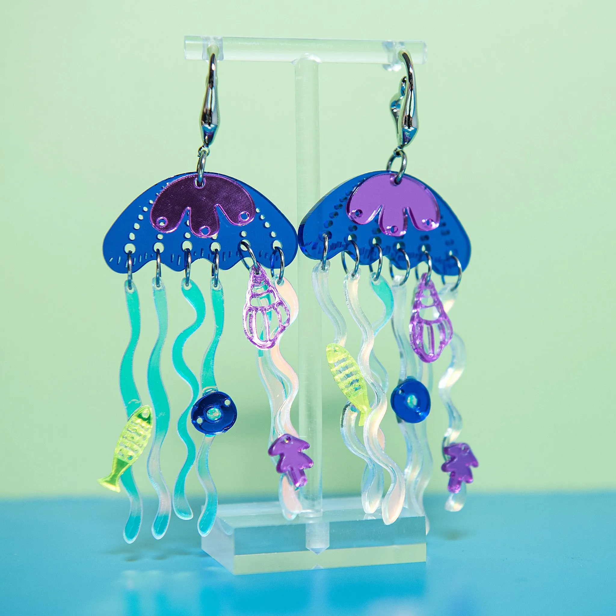 Funky Fun You Dangles - Irridescent Jellyfish Statement