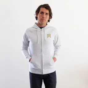 Garza Marfa White Heather Grey Unisex Zip Hoodie