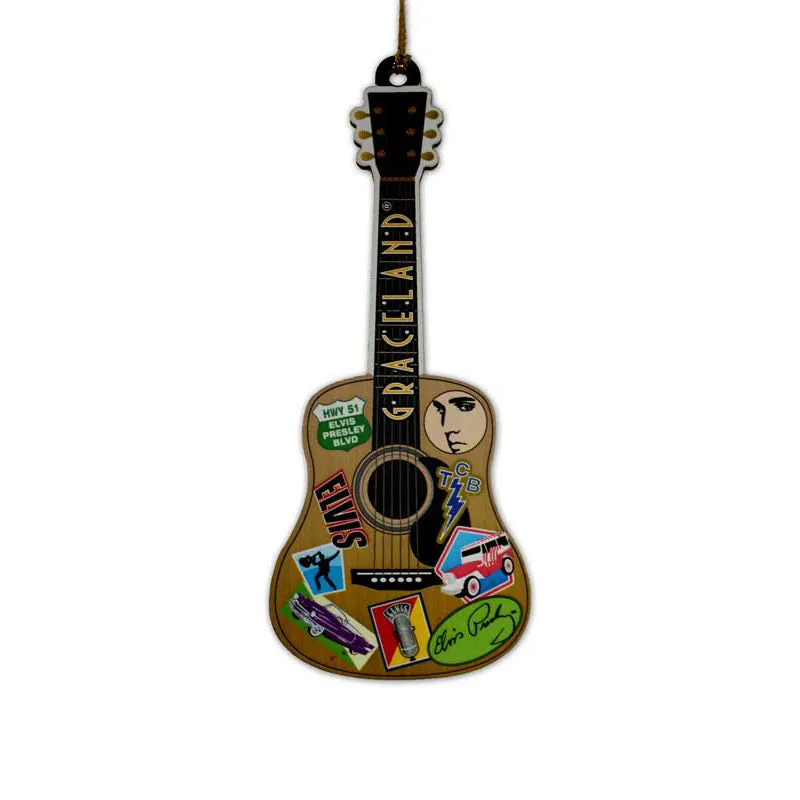 Graceland Guitar Icons Wood Ornament