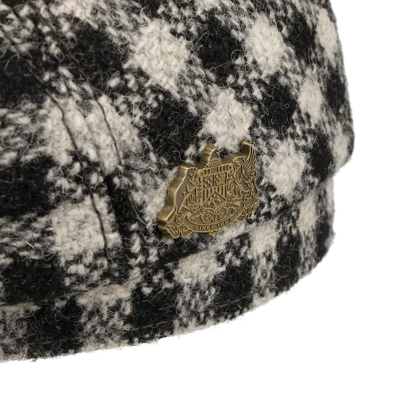 Harris Tweed Two-tone Check Flat Cap by Stetson