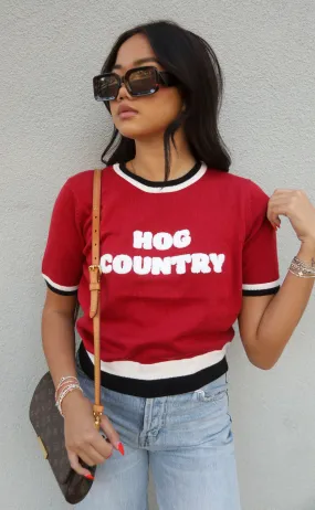 hog country short sleeve sweater