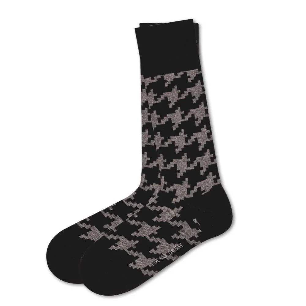 Houndstooth Men's Dress Socks (M)