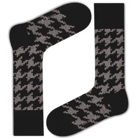 Houndstooth Men's Dress Socks (M)