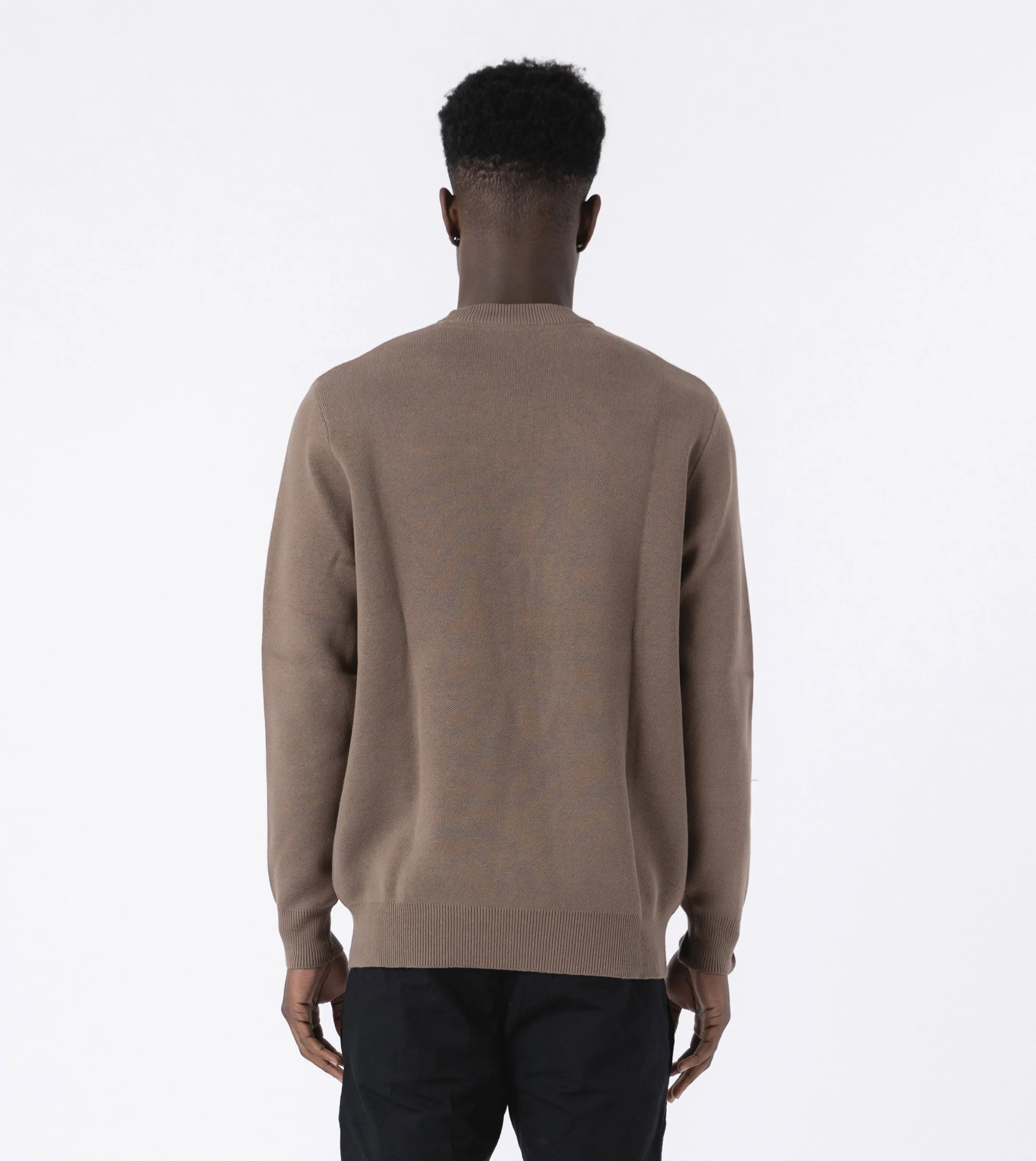 Intarsia Crew Knit Timber