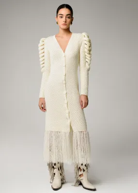 IVORY FRINGE DRESS