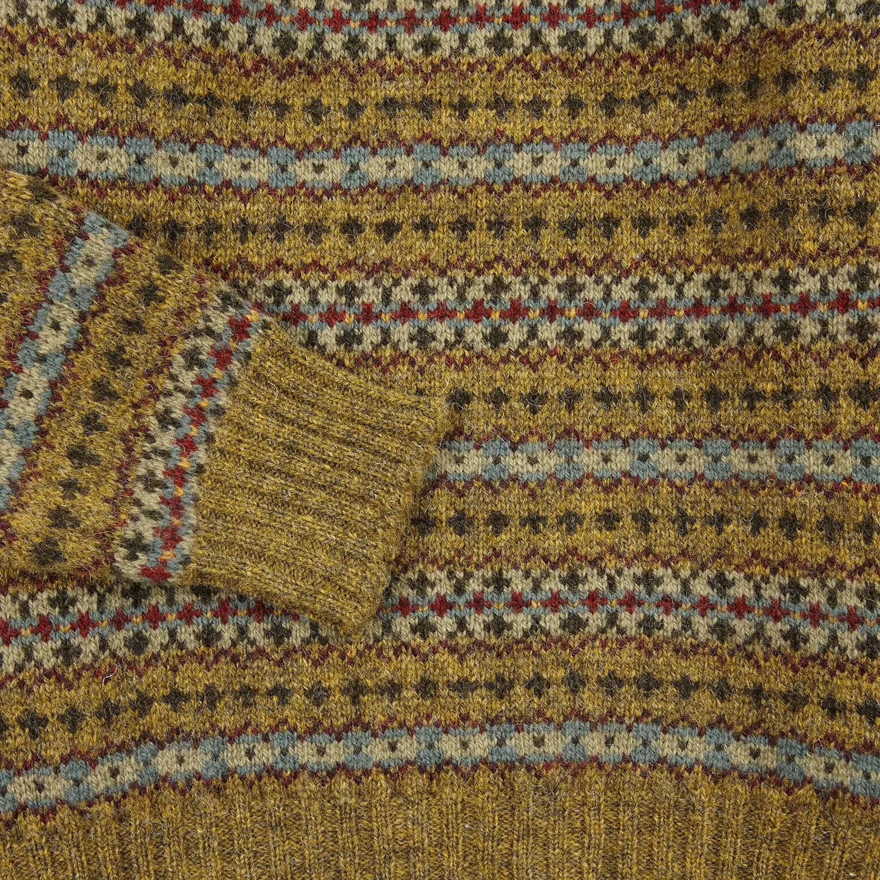 Jamieson's Fair Isle Jumper in Kelp