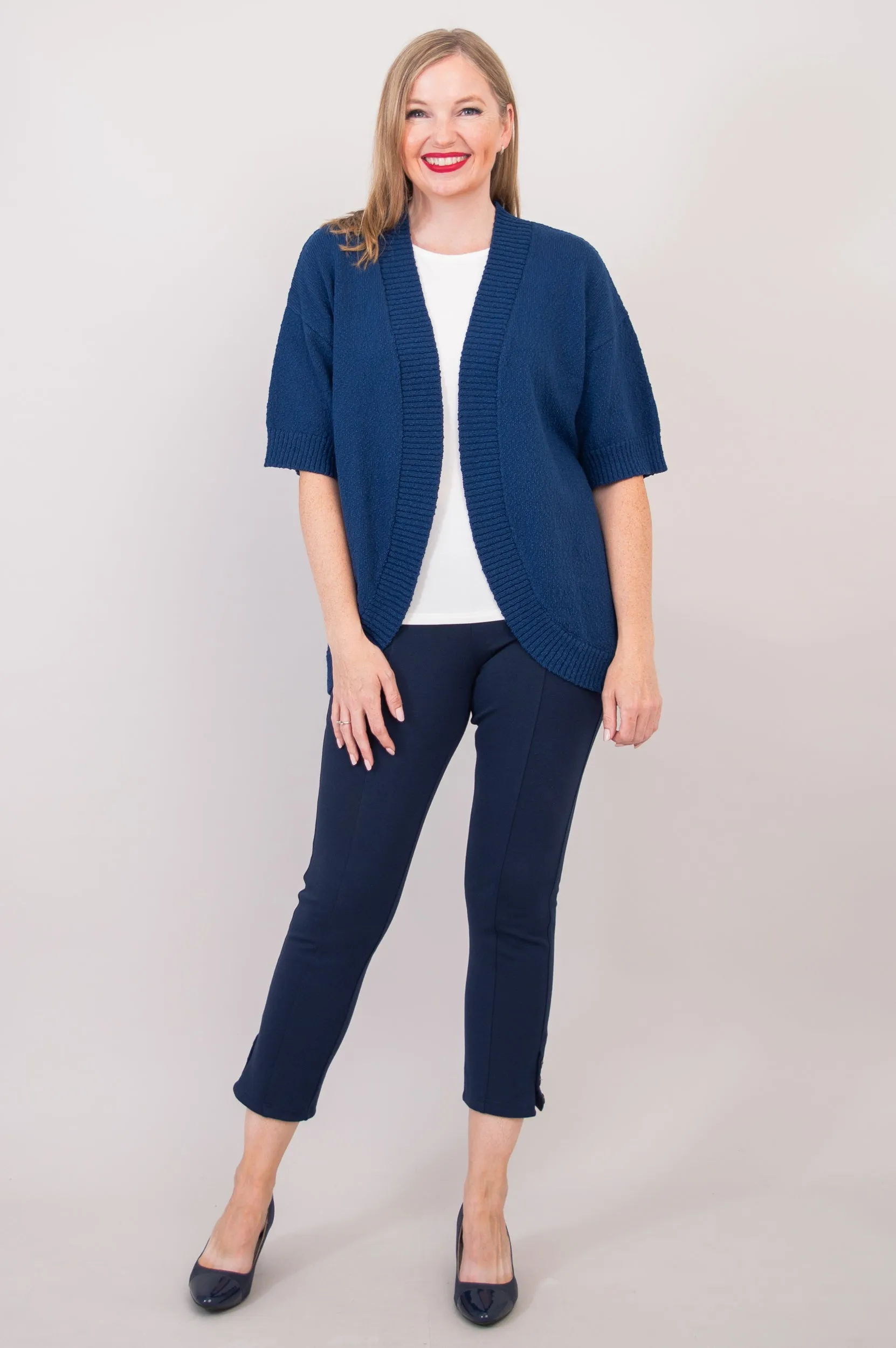 Jana Cardigan, Blue, Cotton