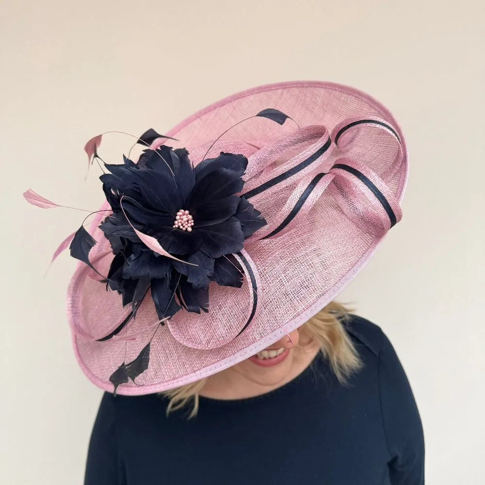 JBees 24/58 Hatinator with Twists and Feathers In Orchid/Navy