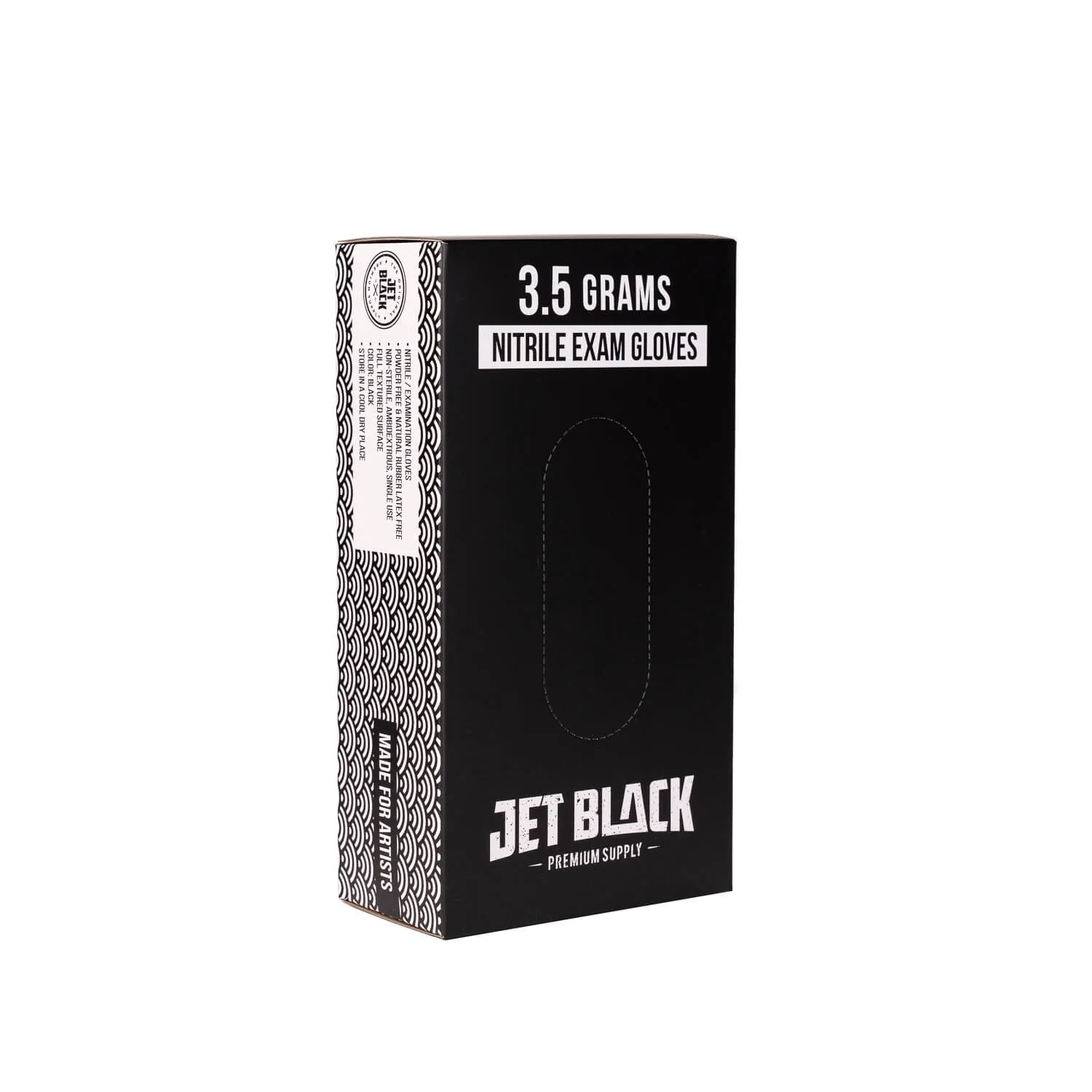 Jet Black - Disposable Nitrile Gloves - 3.5g (non-sterile, ambidextrous)