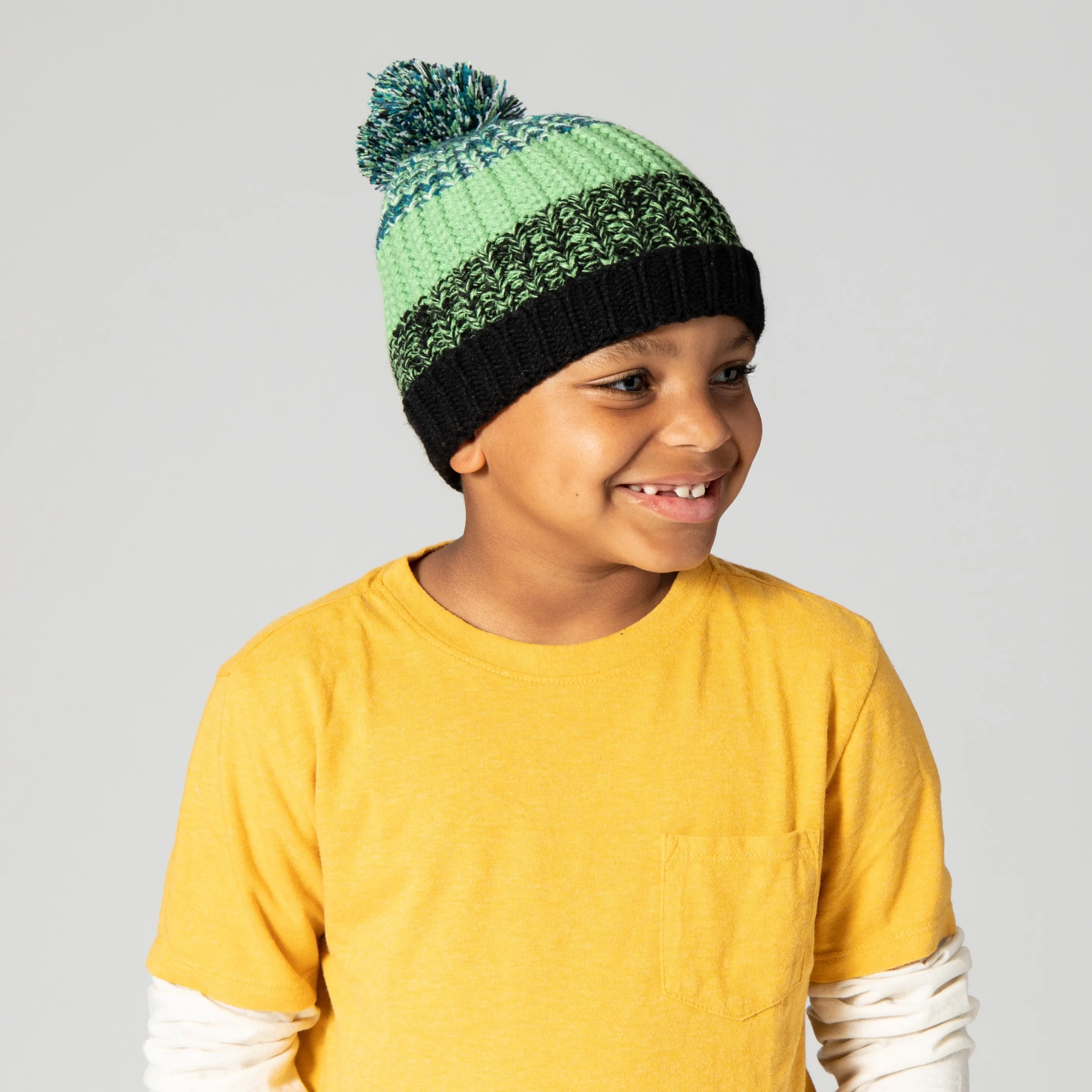 Kid's Marled Colorblock Knit Beanie