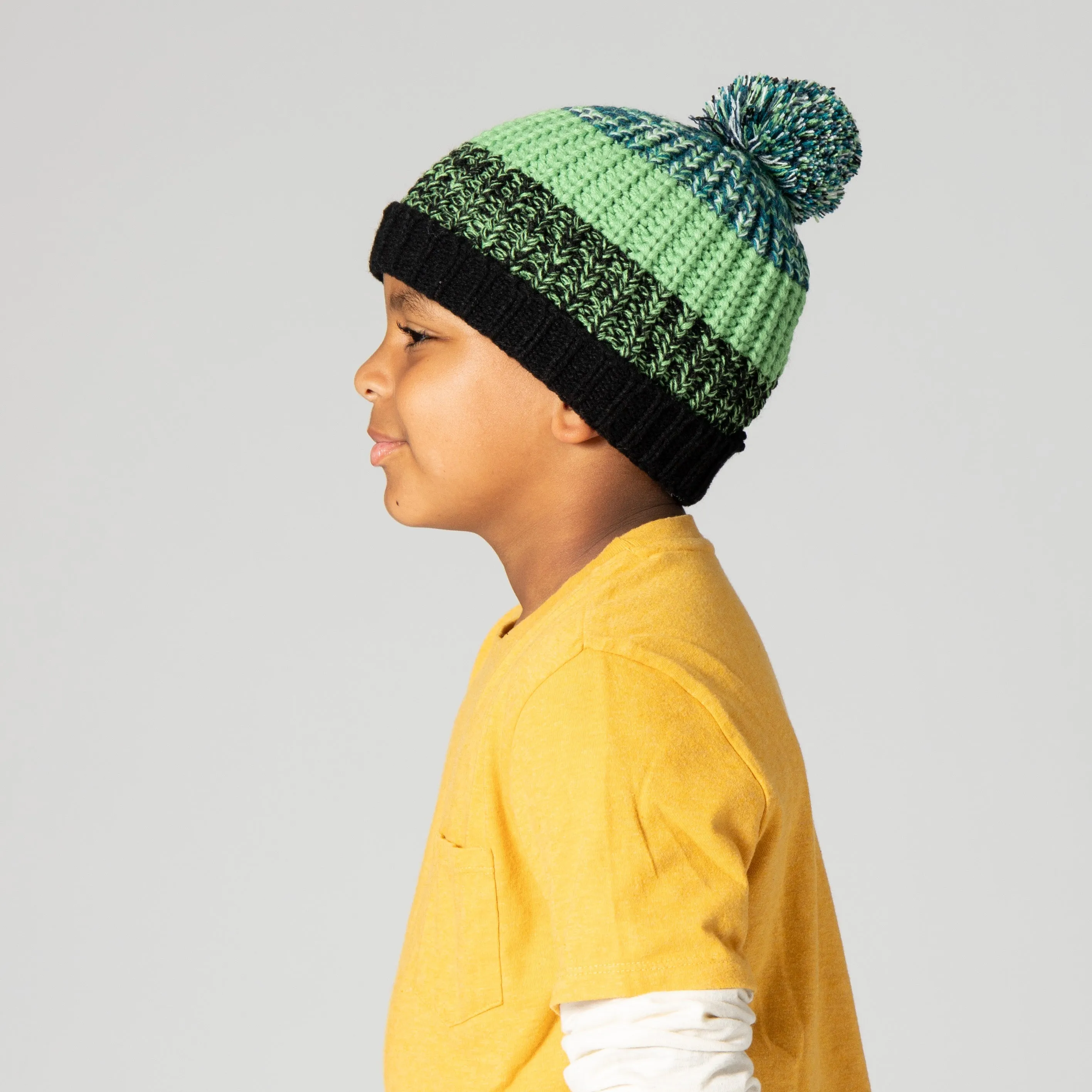 Kid's Marled Colorblock Knit Beanie