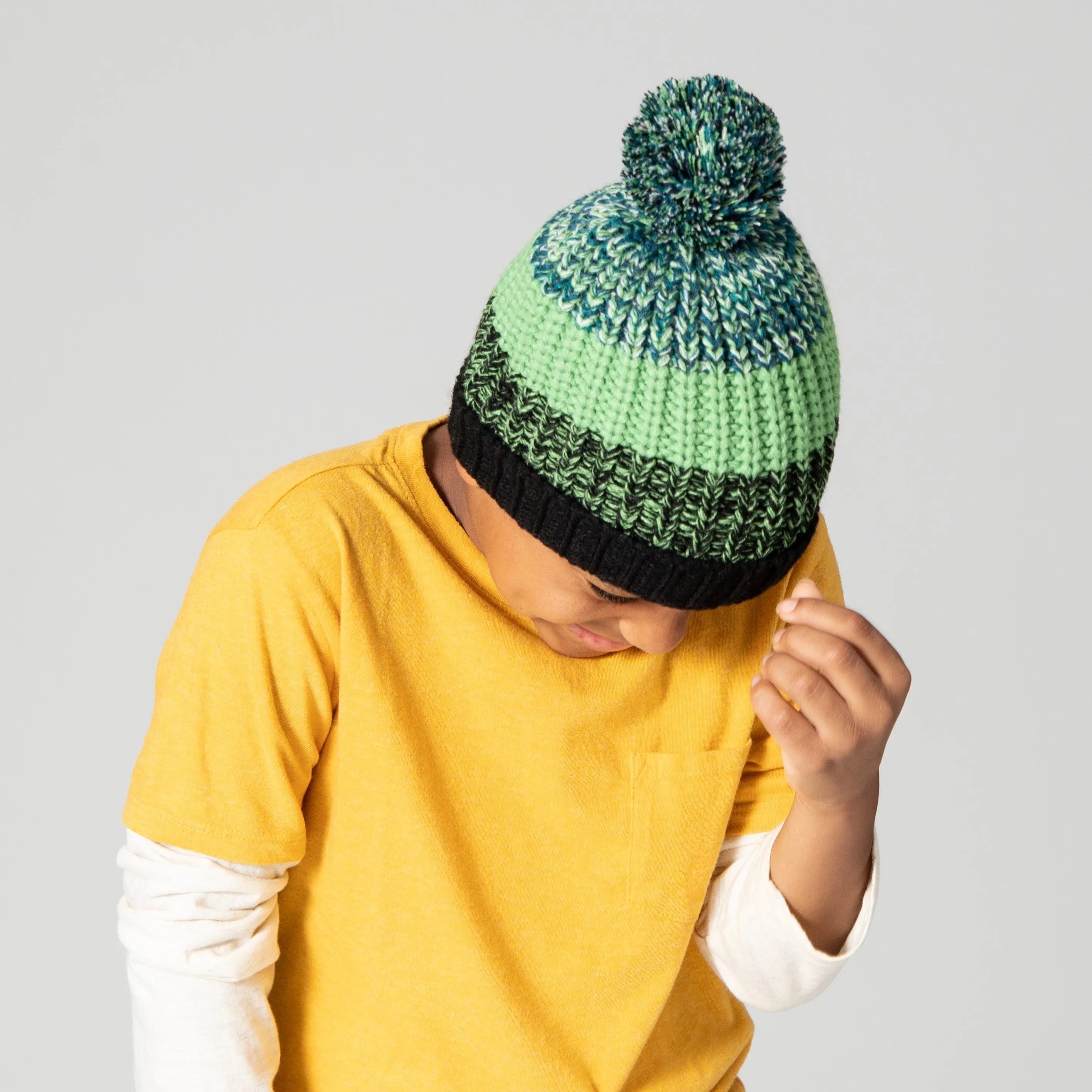 Kid's Marled Colorblock Knit Beanie