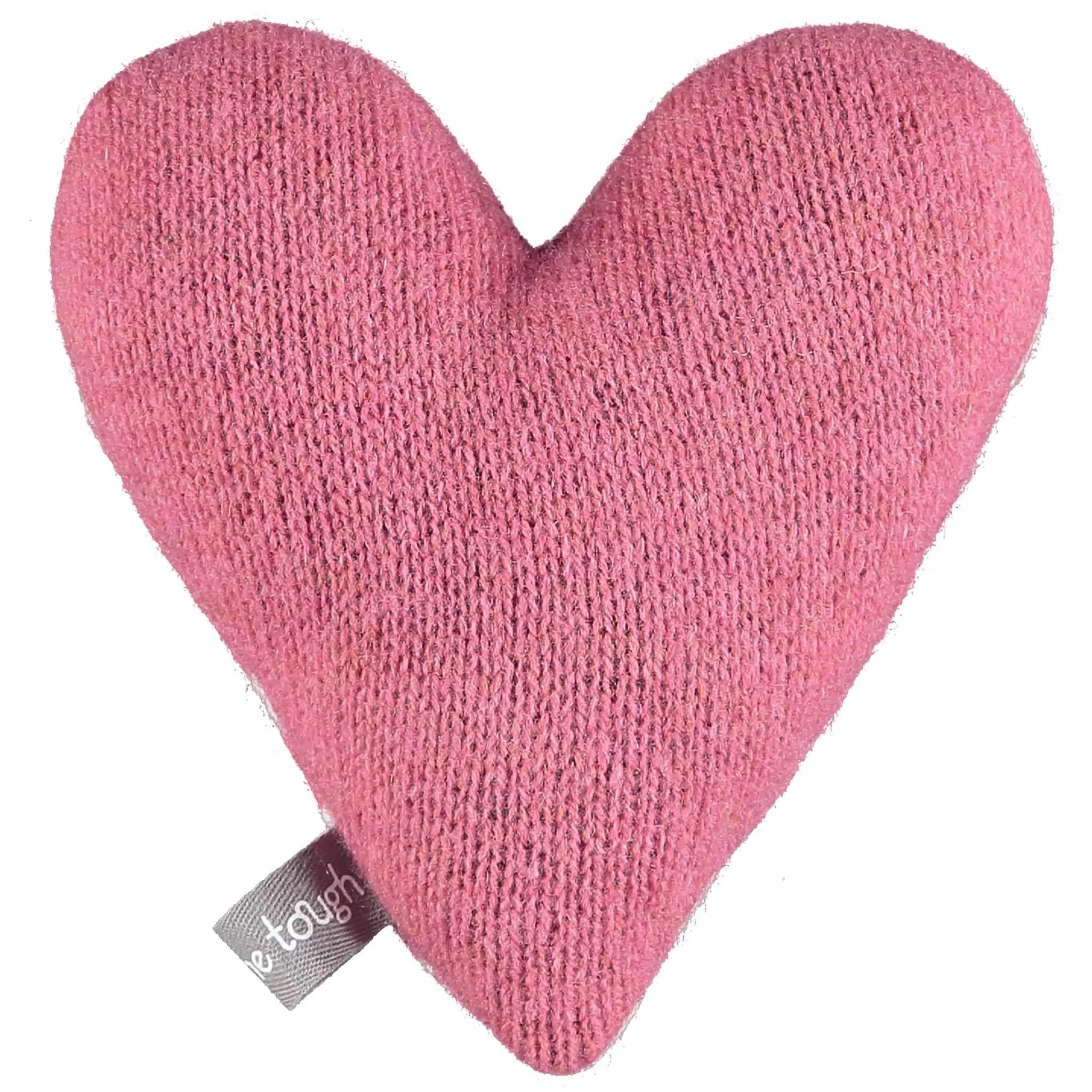 Knitted Polka Dot Pink Heart With Lavender