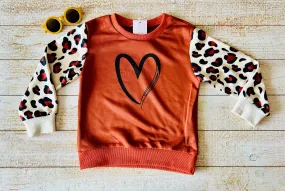 Leopard Heart Sweater