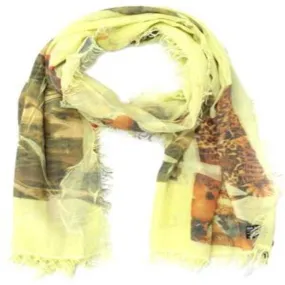 Leopard/Floral Print Scarf