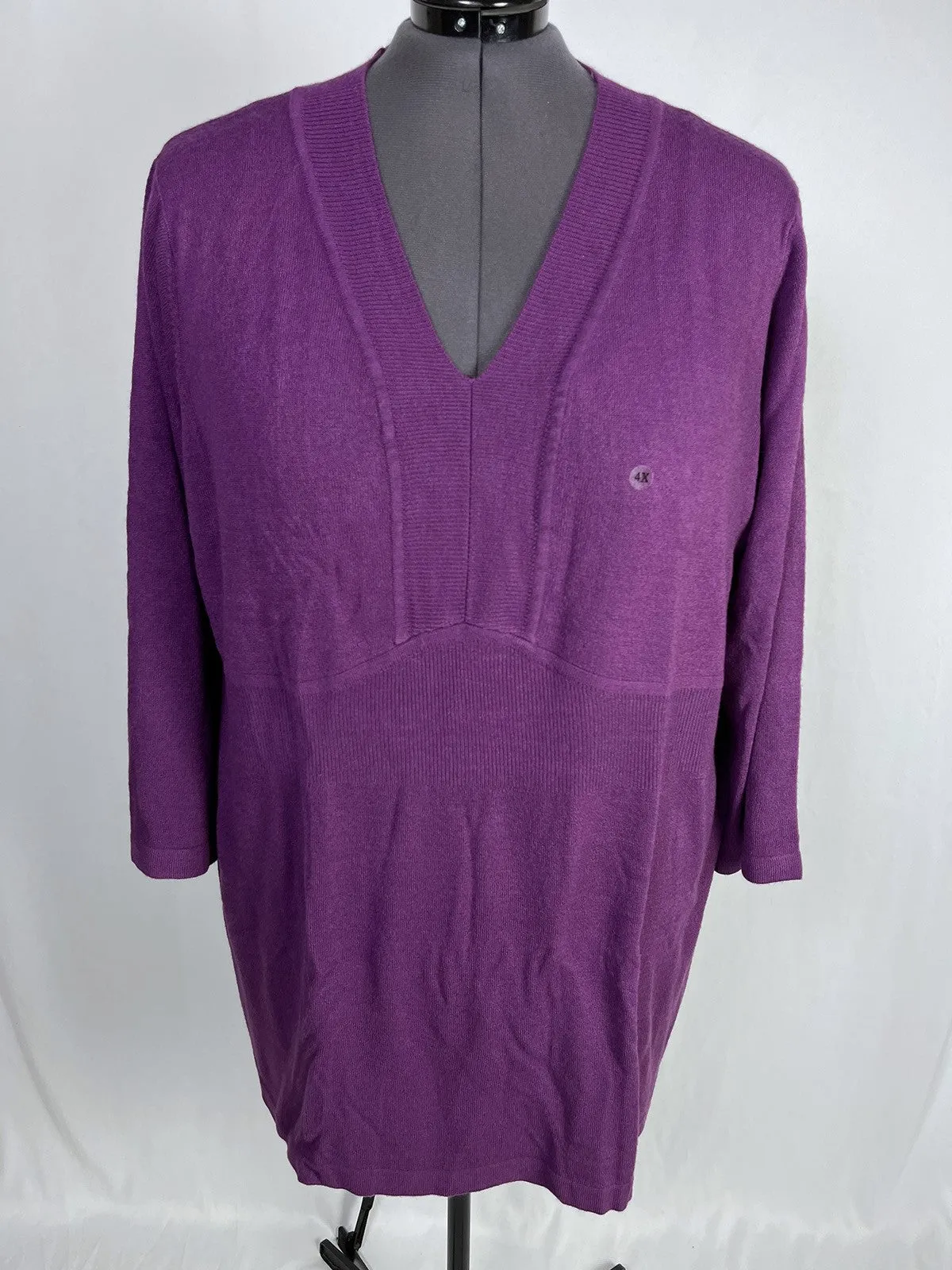 Liz & Me Size 4X (30/32) Magenta Purple Sweater NWT