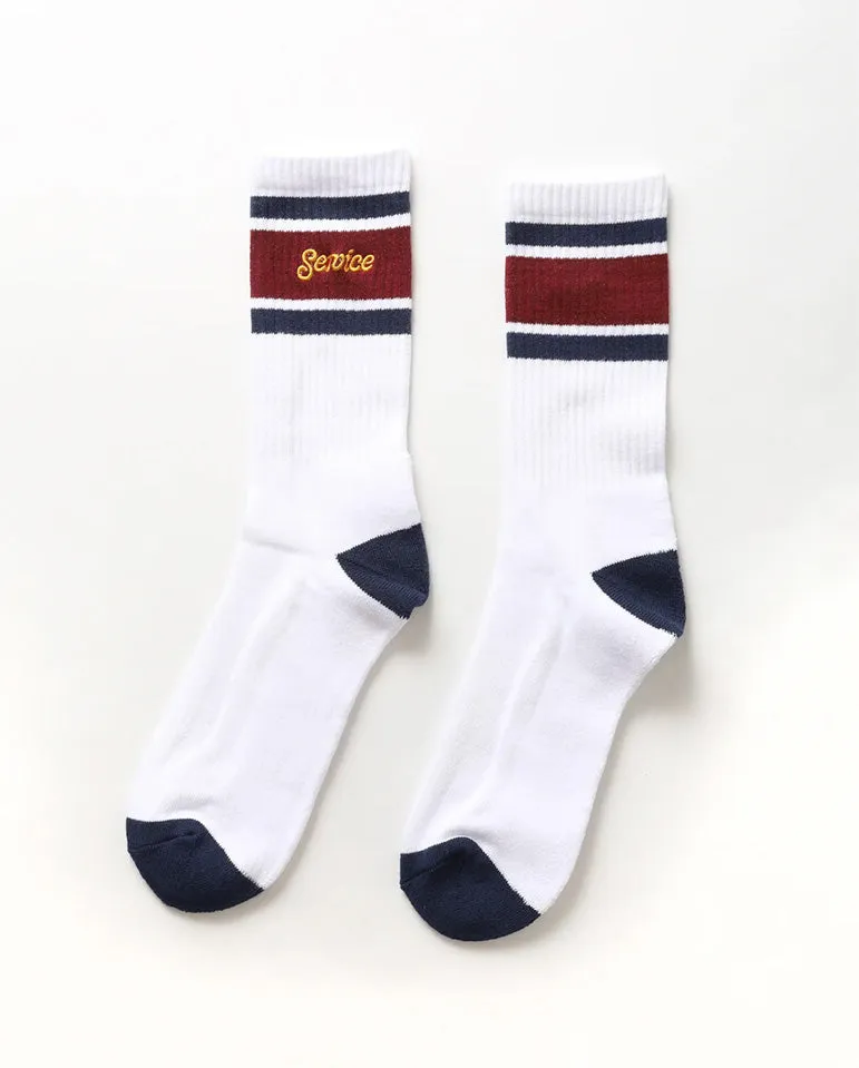 Logo Ringer Socks WHITE