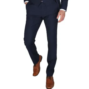 Mayfair- Men's Plain Navy Trouser Prom Wedding Office