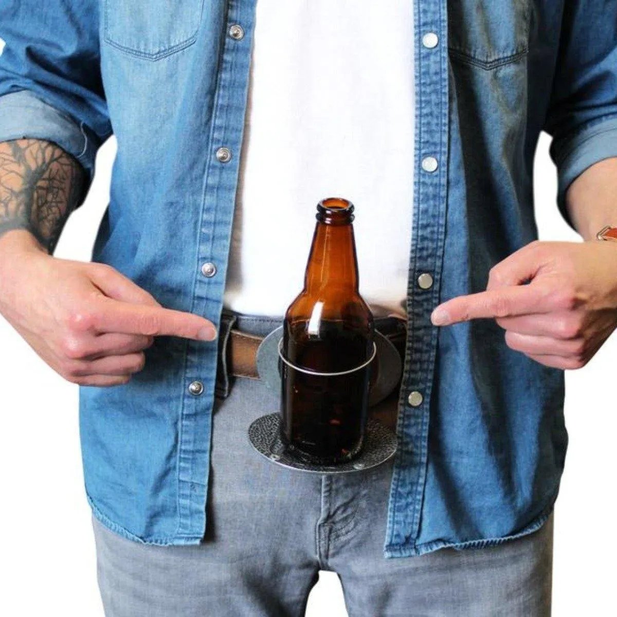 'Merica Belt Buckle Cup Holder with Ring Bottle Opener Bundle