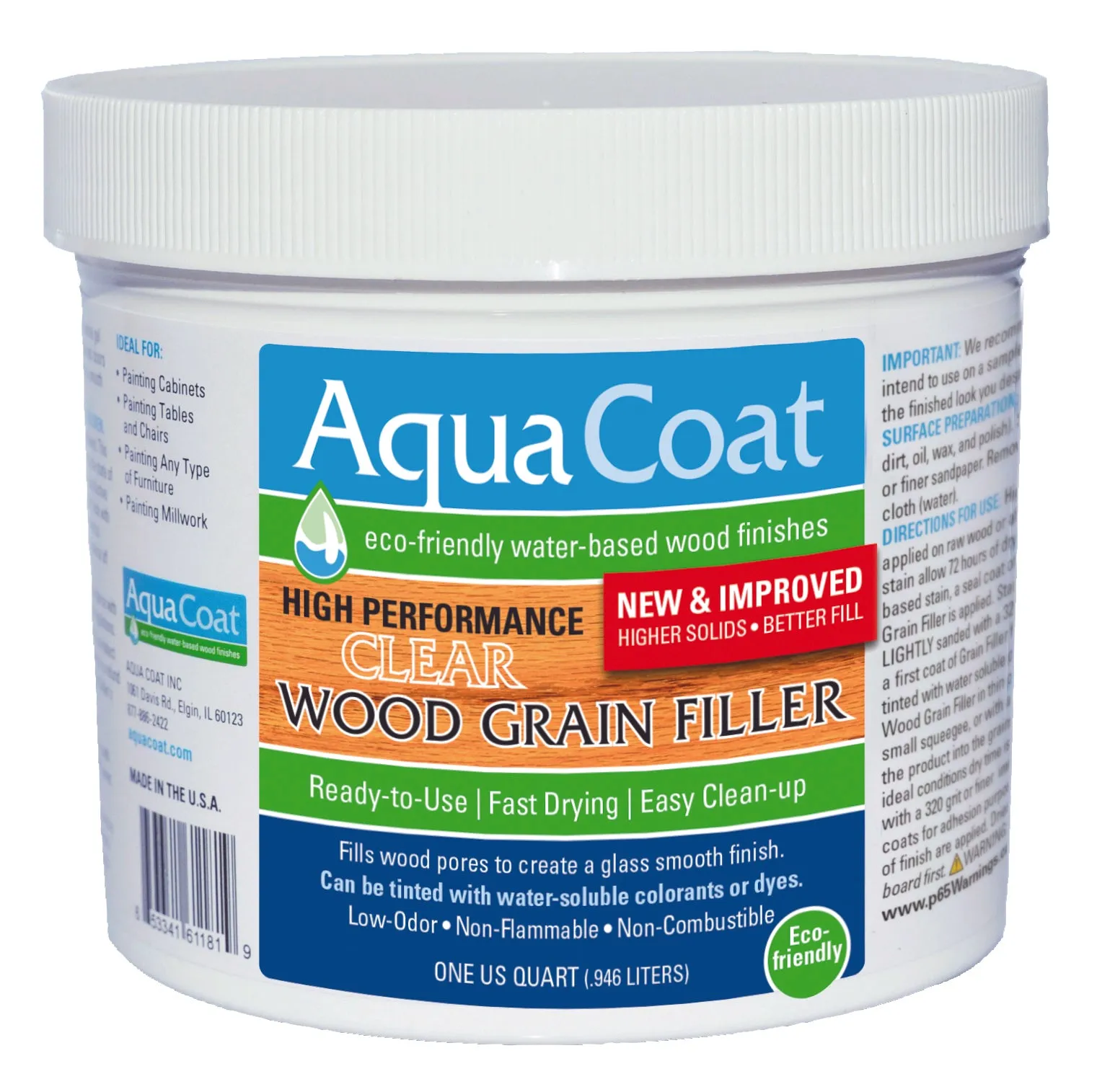 NEW AND IMPROVED High Performance Clear Wood Grain Filler