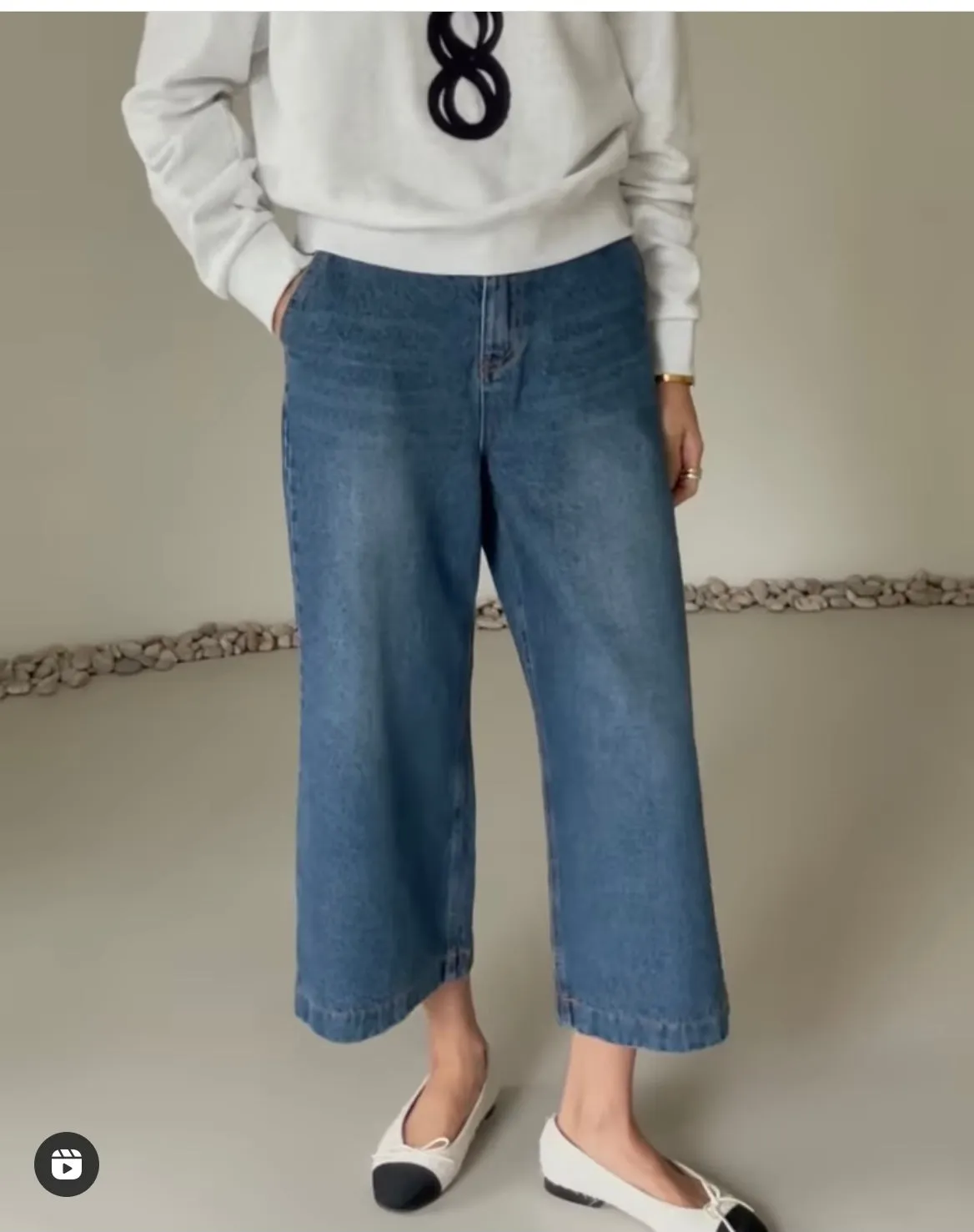 Nikki High Rise Wide Leg Crop Denim_2 Colors