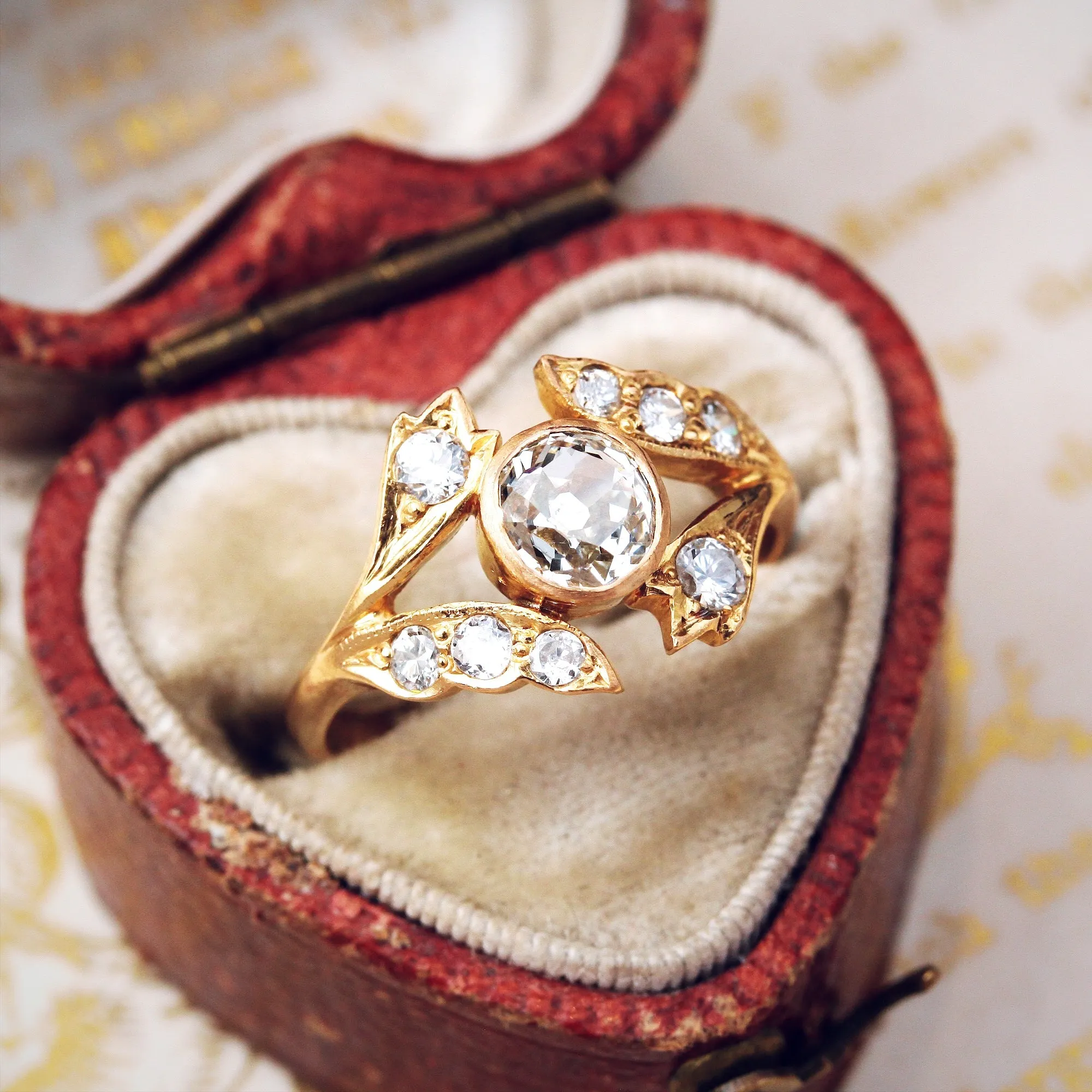 Oh Romantic Glimmer! Handmade Old Cut Diamond Ring