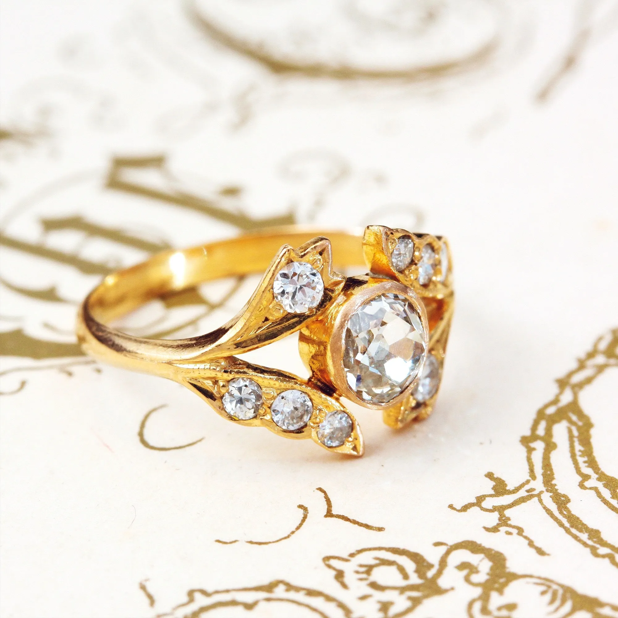 Oh Romantic Glimmer! Handmade Old Cut Diamond Ring