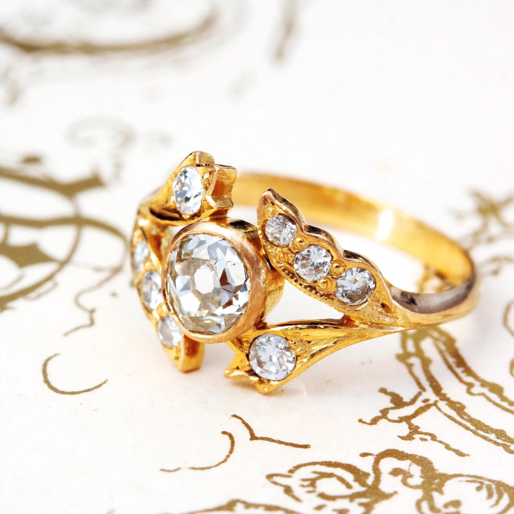 Oh Romantic Glimmer! Handmade Old Cut Diamond Ring