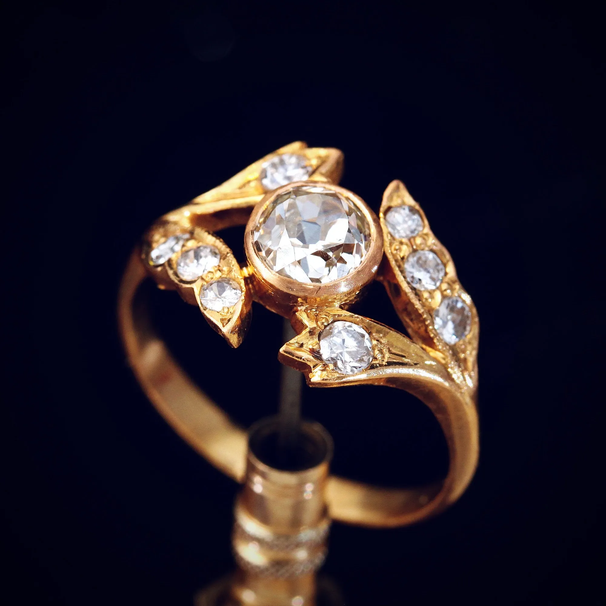 Oh Romantic Glimmer! Handmade Old Cut Diamond Ring