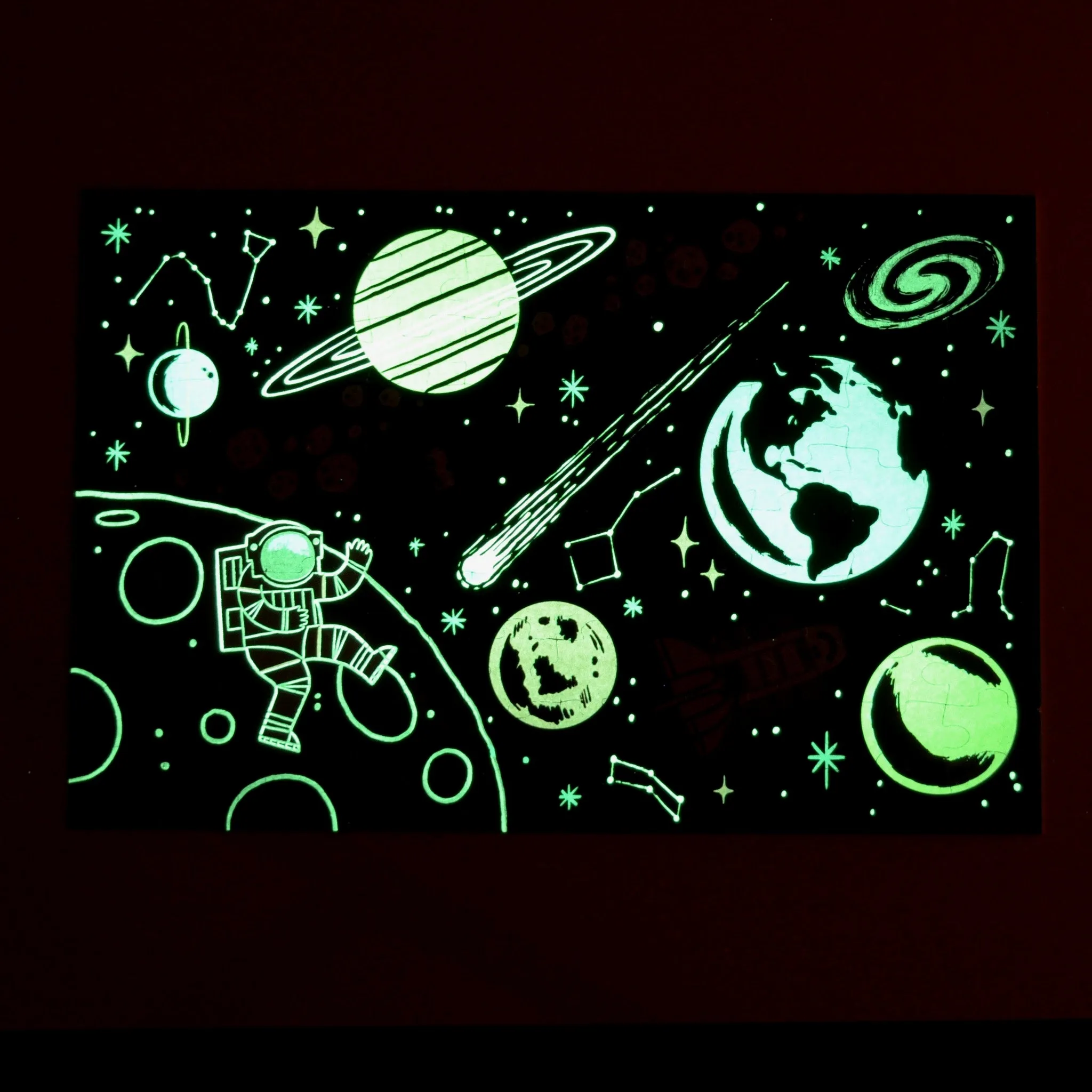 Outer Space Glow-in-the-Dark 100 Piece Puzzle