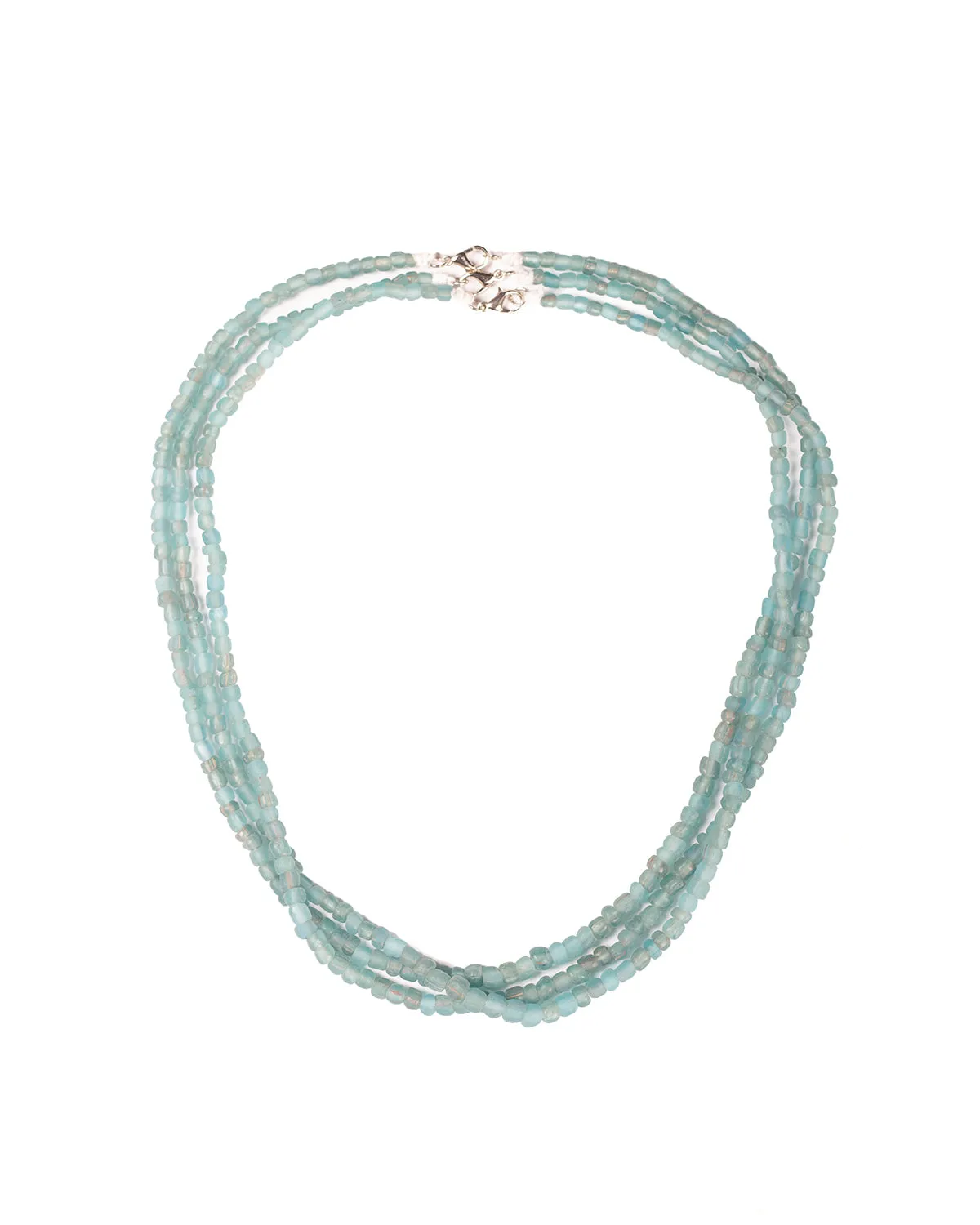 recycled glass bead necklace