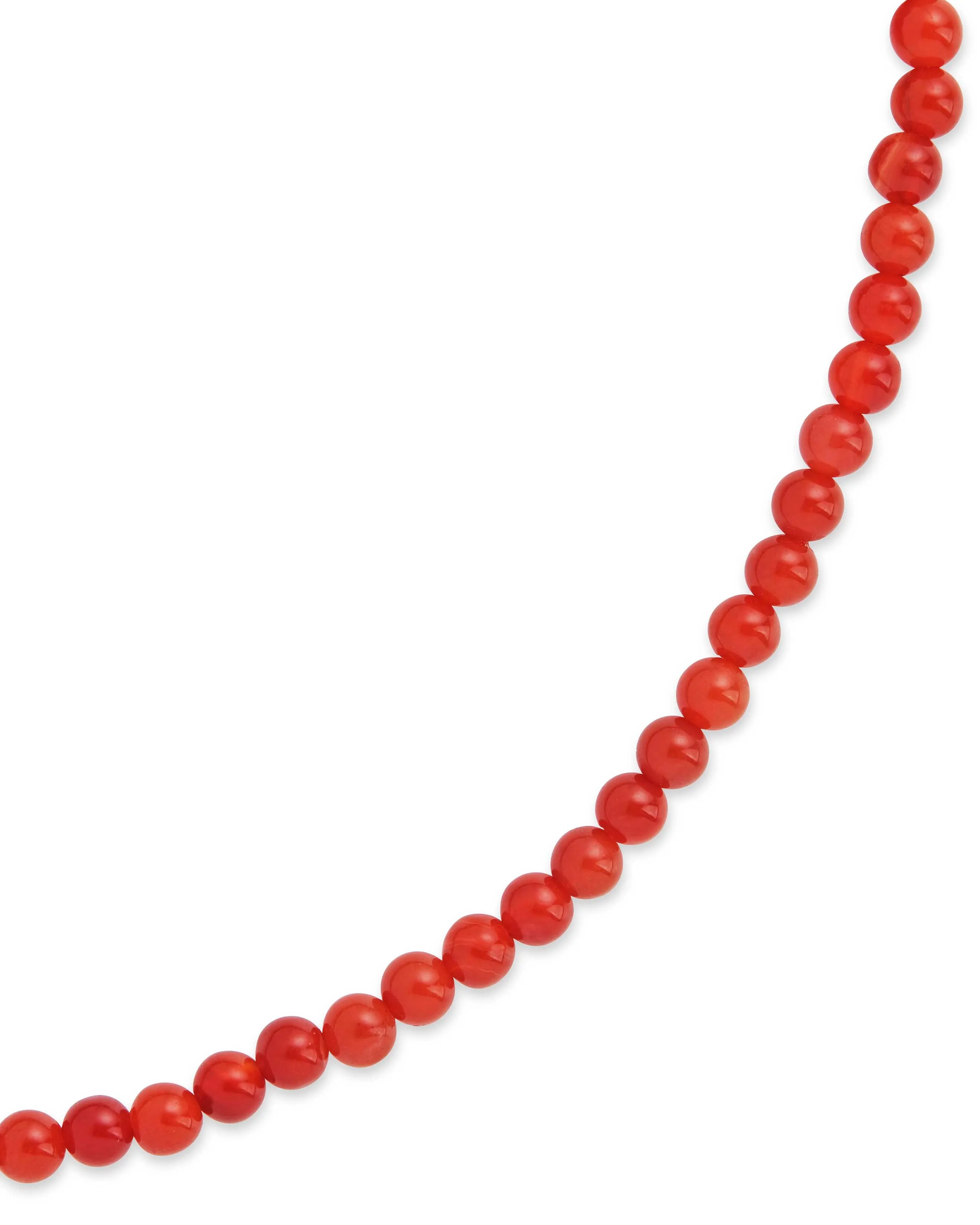 Red Agate Beaded Stretch Bracelet