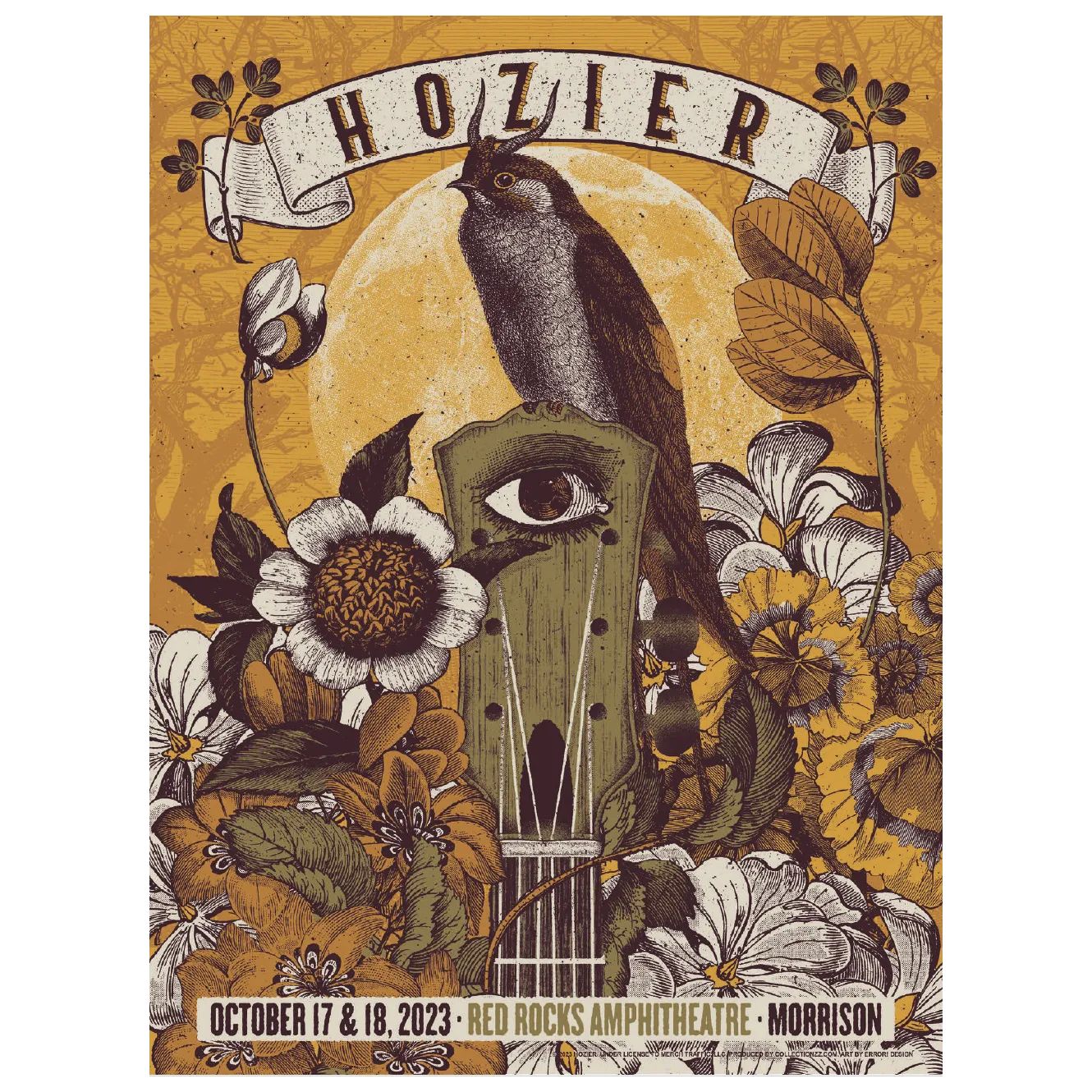 Red Rocks October 17 Show Poster