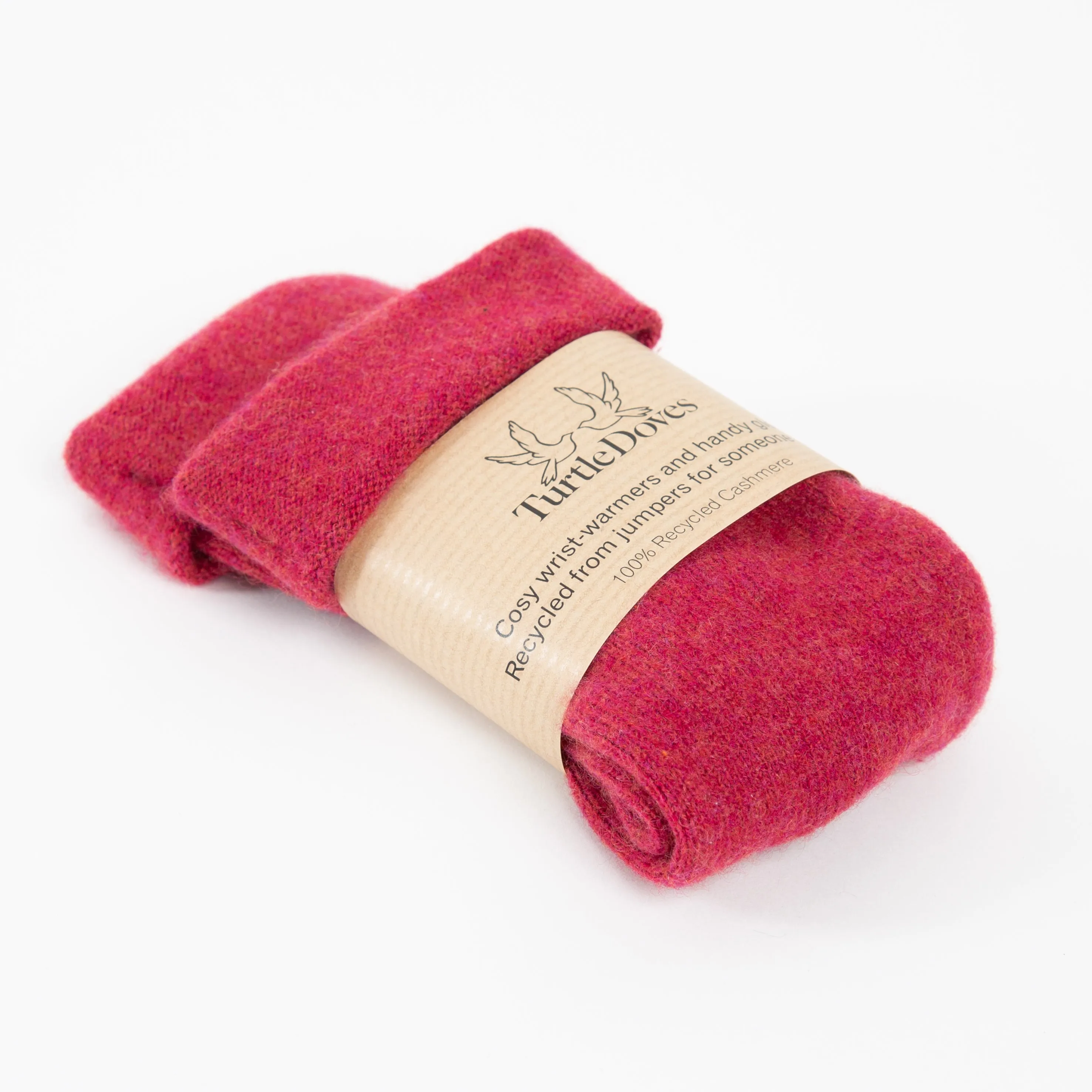 Rich Rose Cashmere Fingerless Gloves