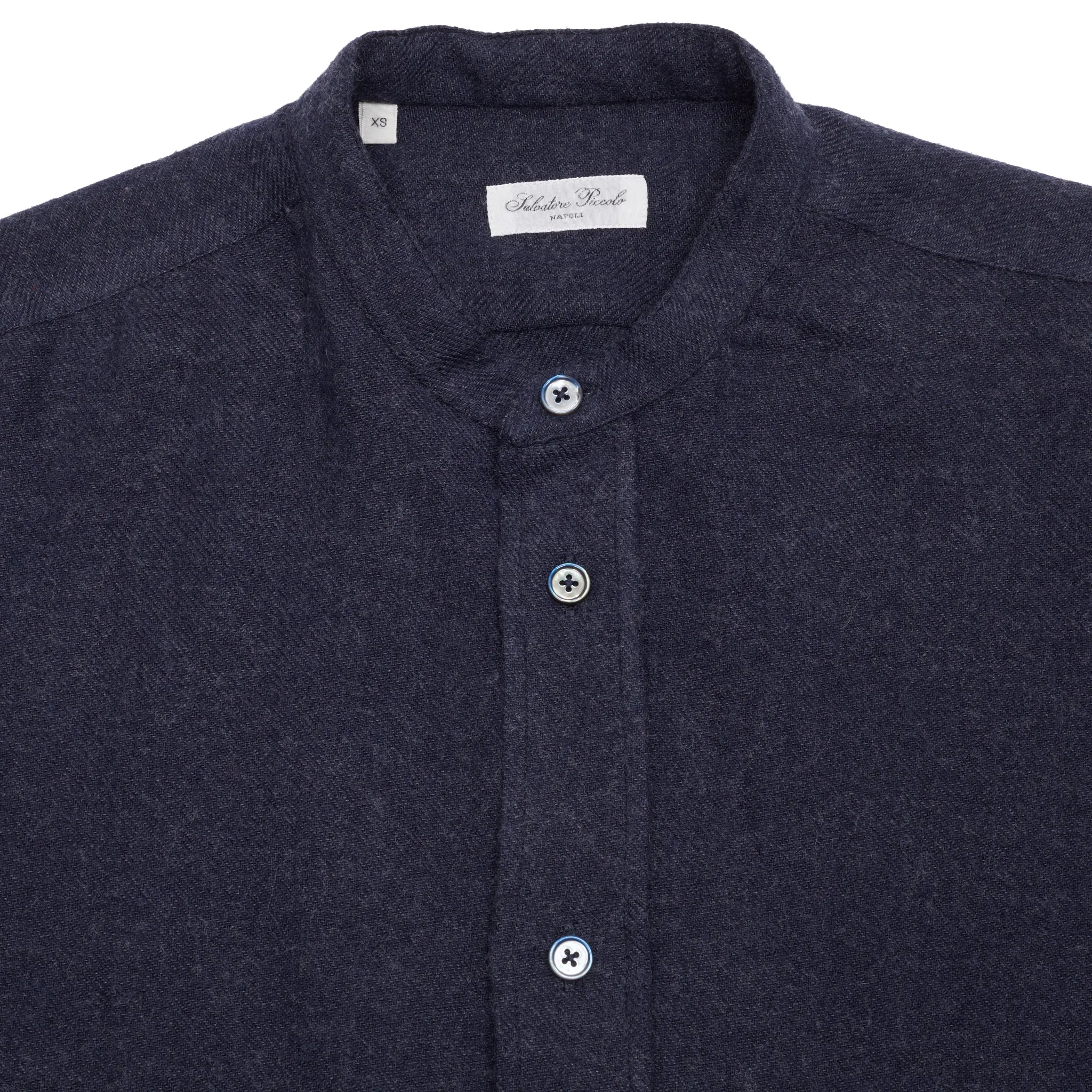 Salvatore Piccolo Women's Monica Linen Wool Shirt in Navy