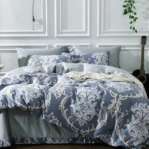 Silky Egyptian Cotton Duvet Cover King Size /Queen Size Bedding Set