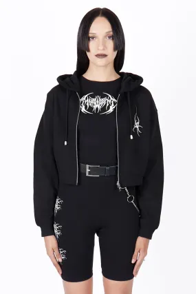 Spinnerette Cropped Zip Hoodie