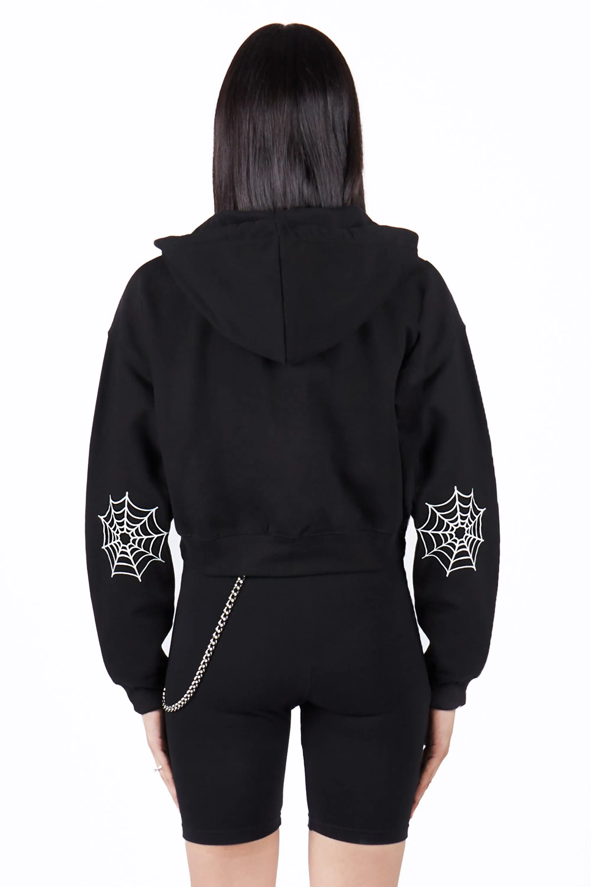 Spinnerette Cropped Zip Hoodie