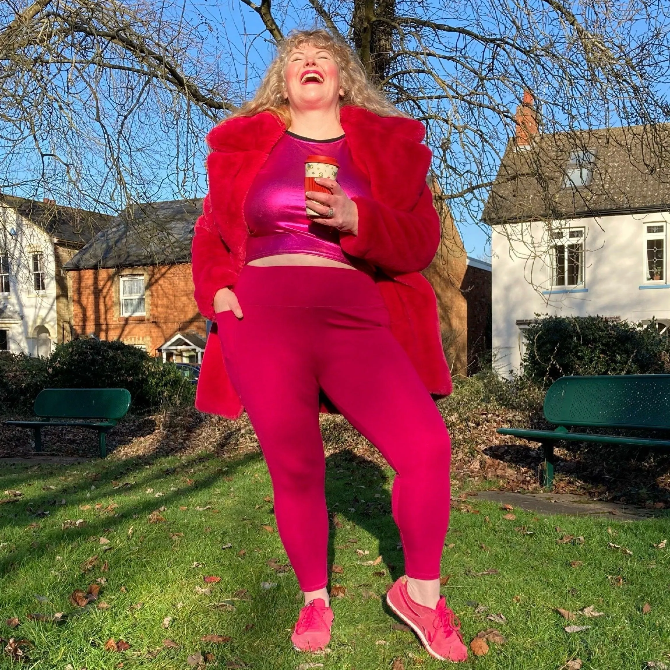 Squat-sichere - 7/8 Leggings - Raspberry Pie