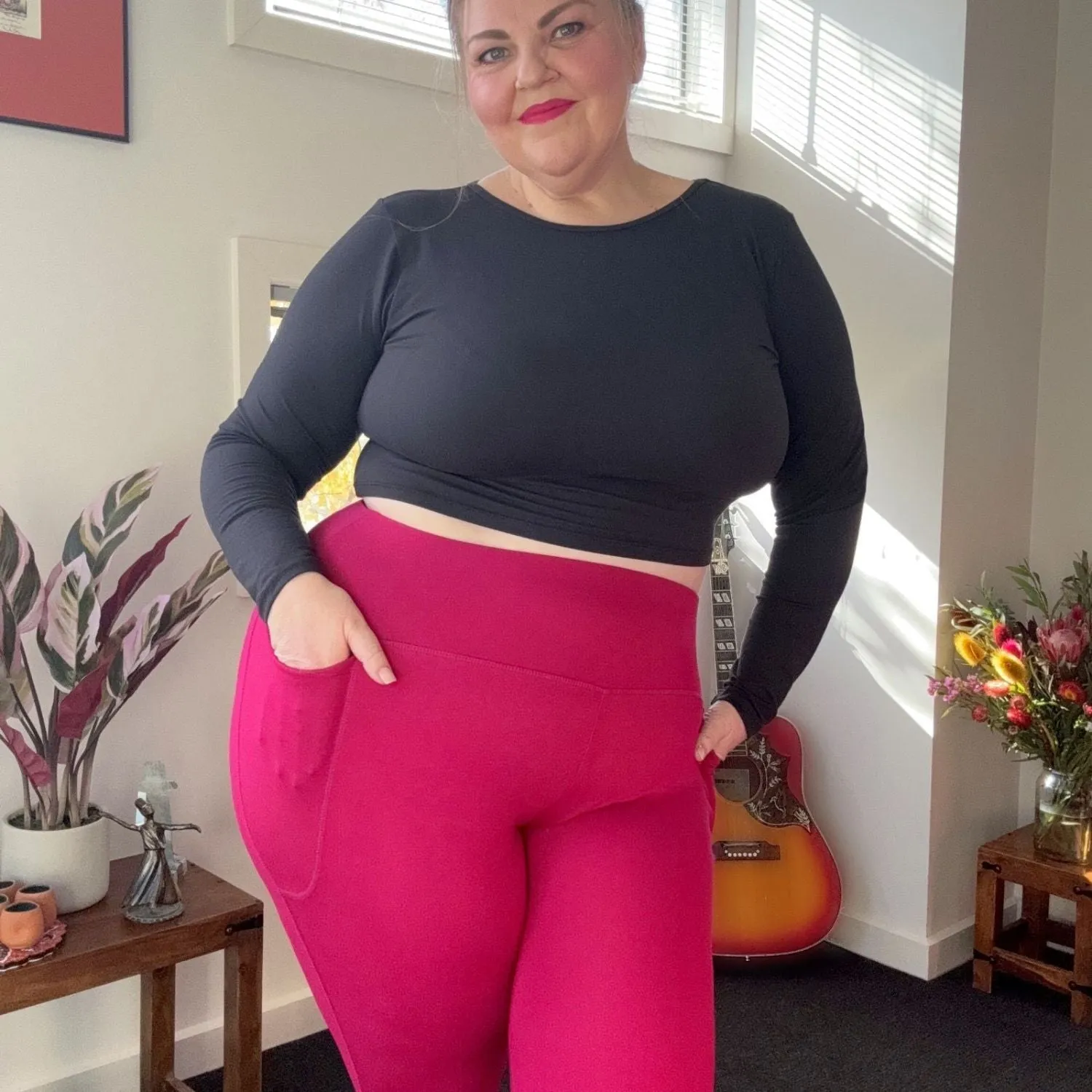 Squat-sichere - 7/8 Leggings - Raspberry Pie