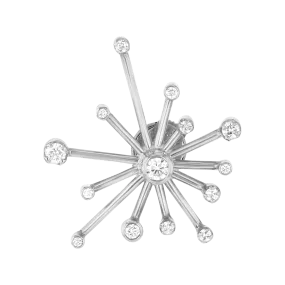 Starburst Diamond Brooch Pin