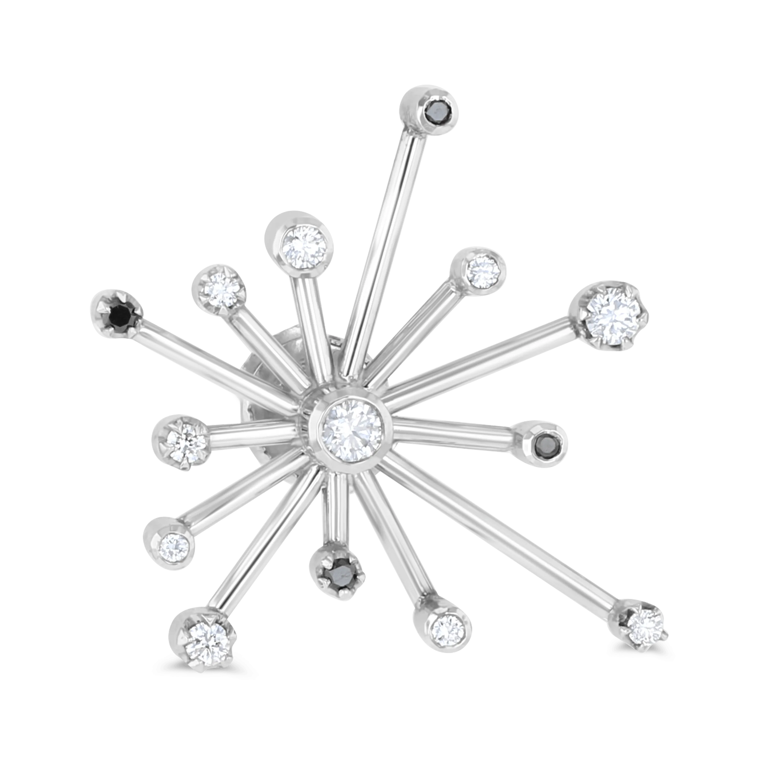 Starburst Diamond Brooch Pin