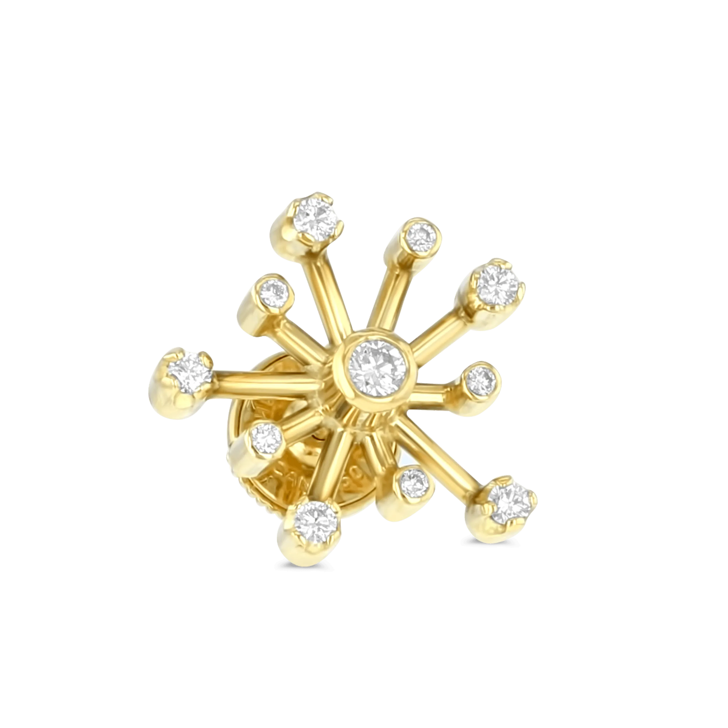 Starburst Diamond Brooch Pin