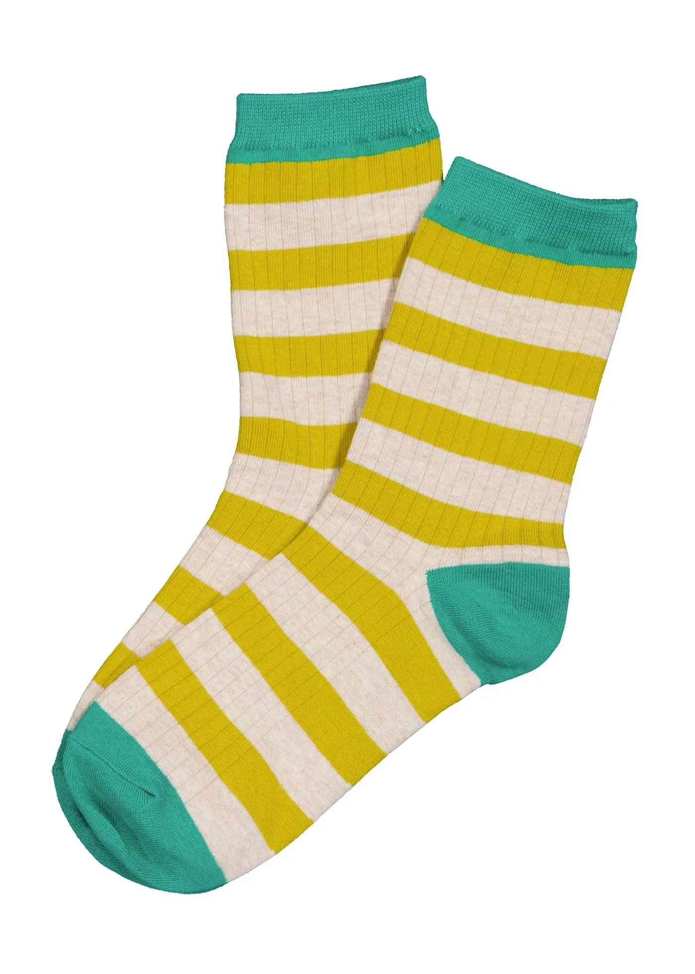 Stripy Socks Cyan/Yellow