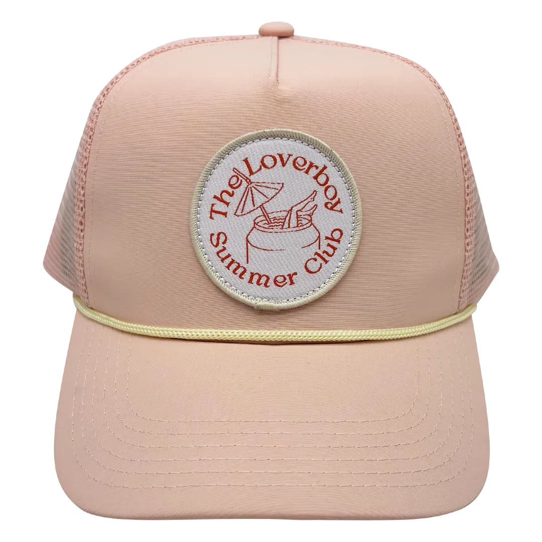 Summer Club Trucker Hat - Salmon