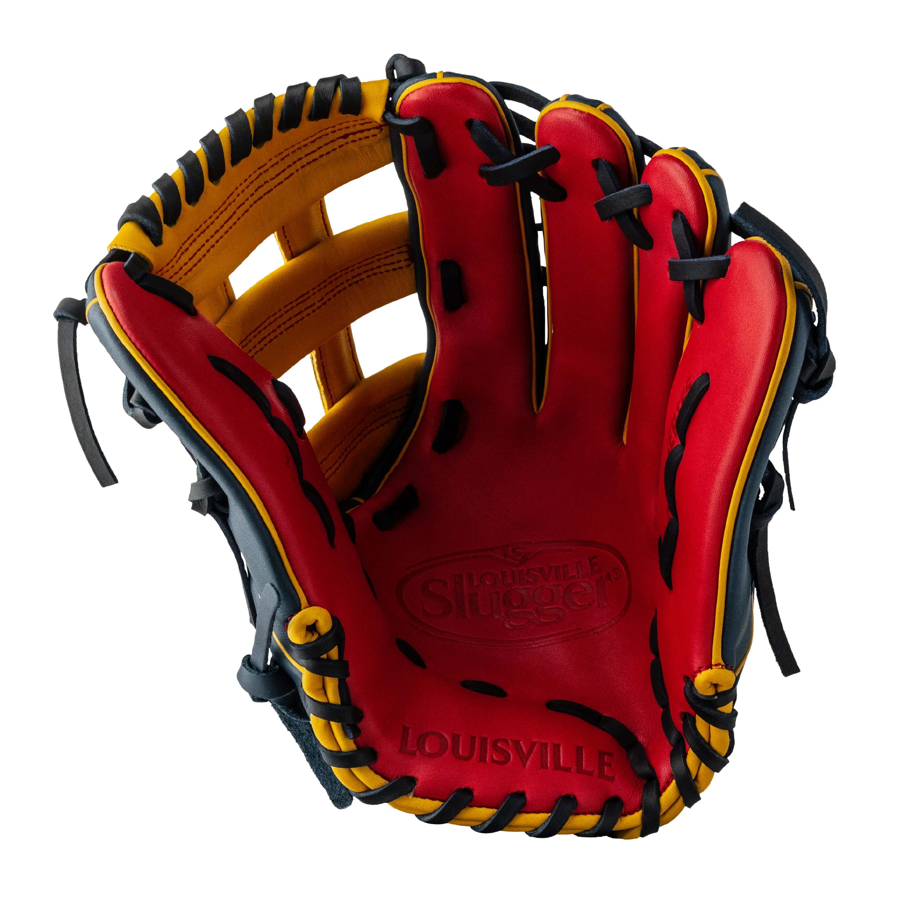 Super Z Slowpitch Fielding Glove 24 - Red - Navy - Yellow