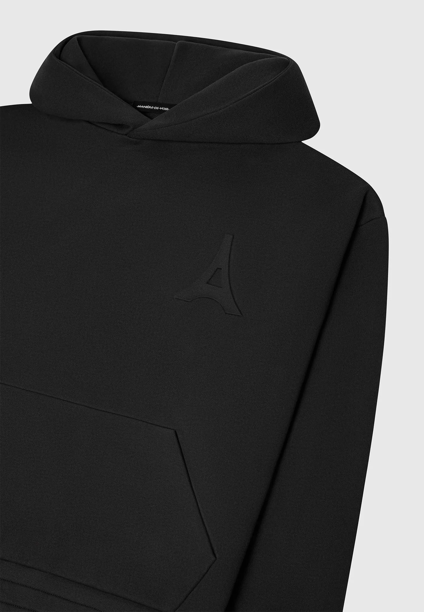 Éternel 420GSM Eiffel Embossed Hoodie - Black