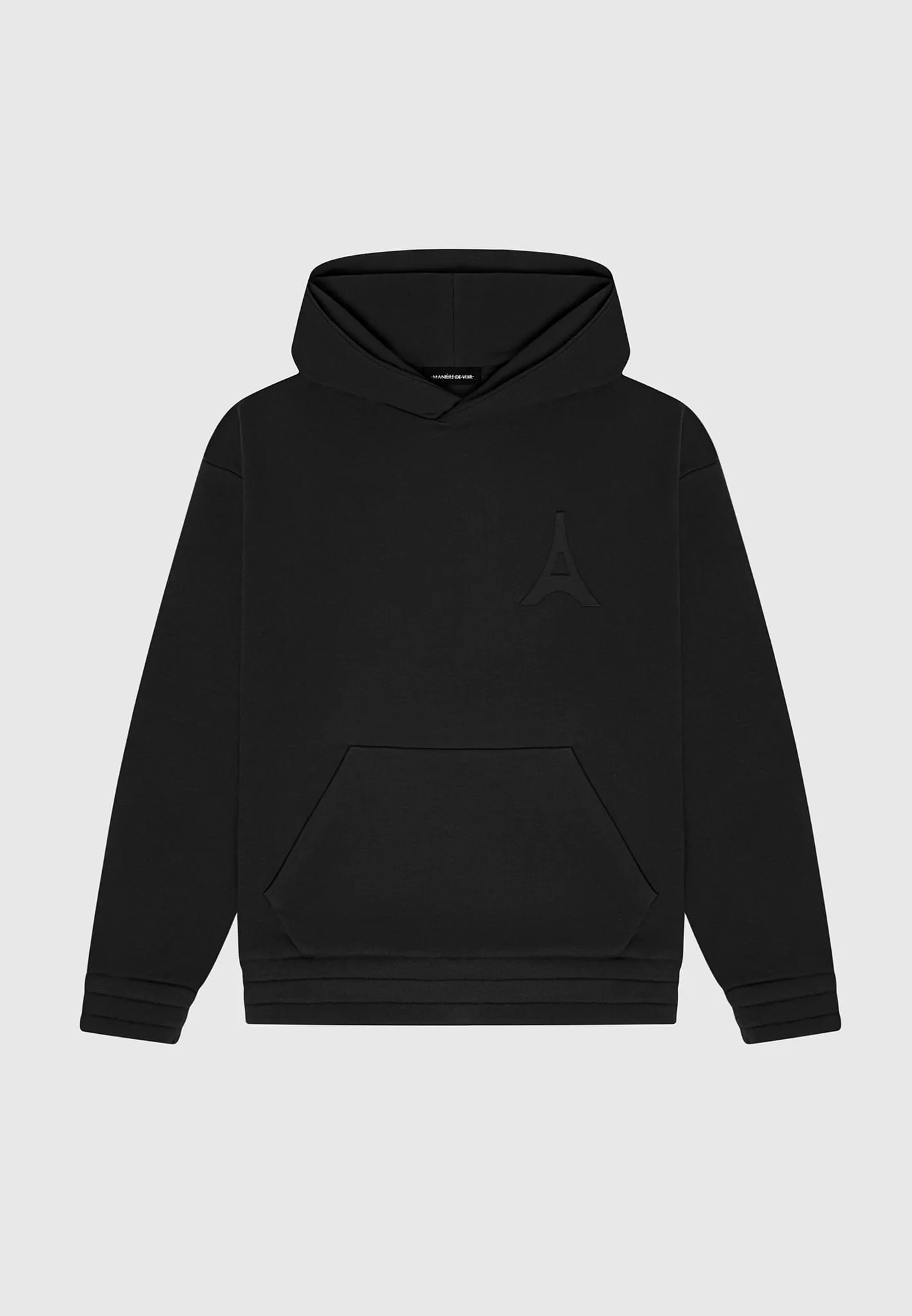 Éternel 420GSM Eiffel Embossed Hoodie - Black